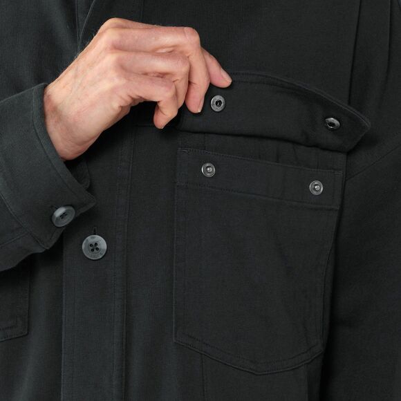 Vuori Mackenzie Jacket Medium Washed Black Cotton Shacket Chore Coat Inspo NWT - Picture 9 of 16